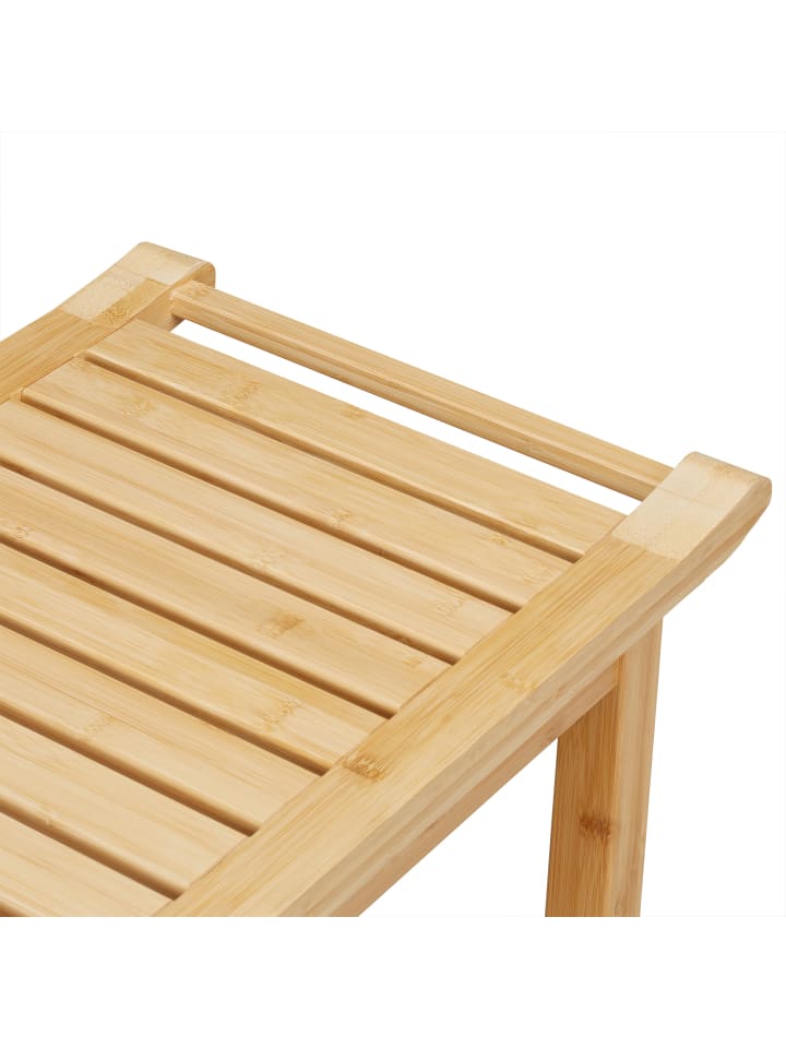 relaxdays Badhocker in Natur - (B)75 x (H)45 x (T)40,5 cm günstig kaufen onesize