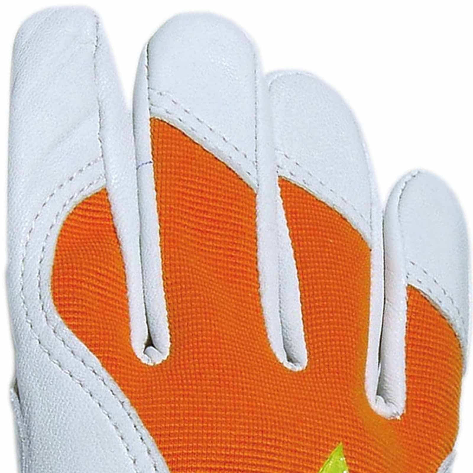 Keiler Forst Leder-Arbeitshandschuhe Schutzhandschuhe Keiler Fit, orange, mit Reflektor, Forsthandschuh