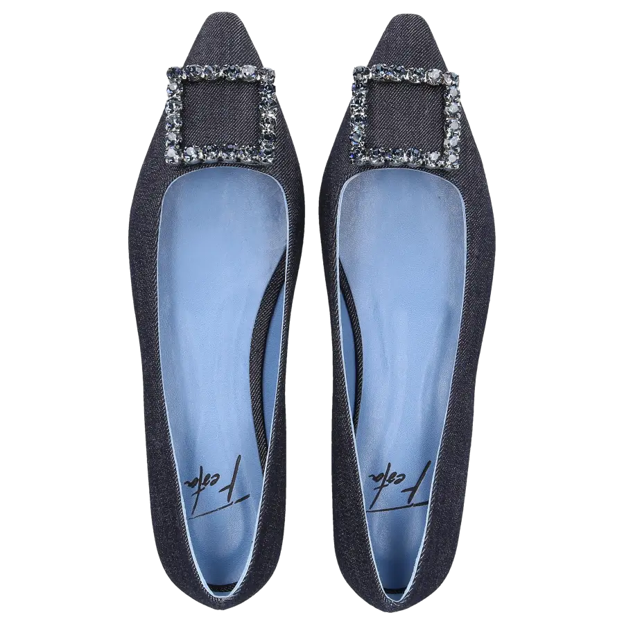 Roberto Festa - Ballerinas DIAMOND Denim - blau