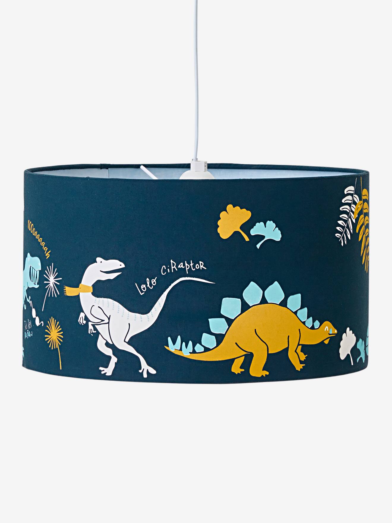 Abat-jour pour suspension DINOSAURE bleu