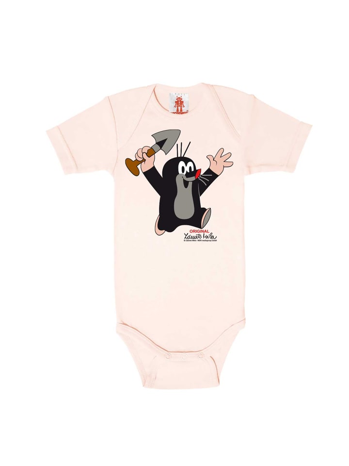 Logoshirt Babybody mit Print Der kleine Maulwurf in hellrosa günstig kaufen