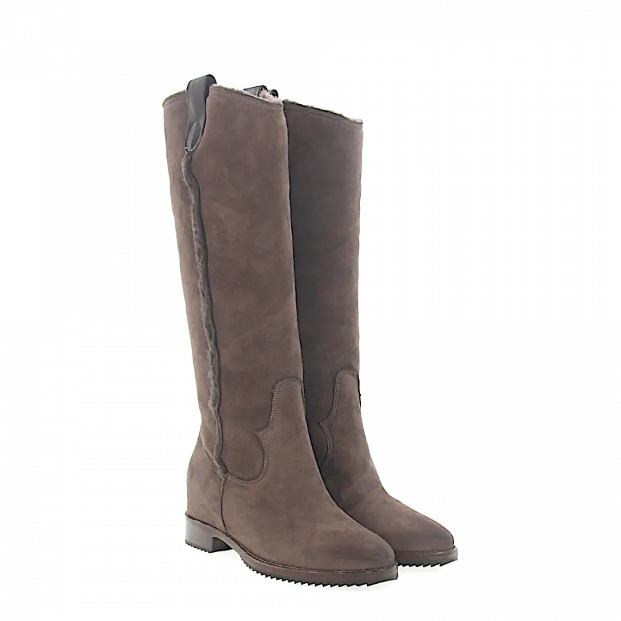 ROSS B. - Stiefel Veloursleder - grau