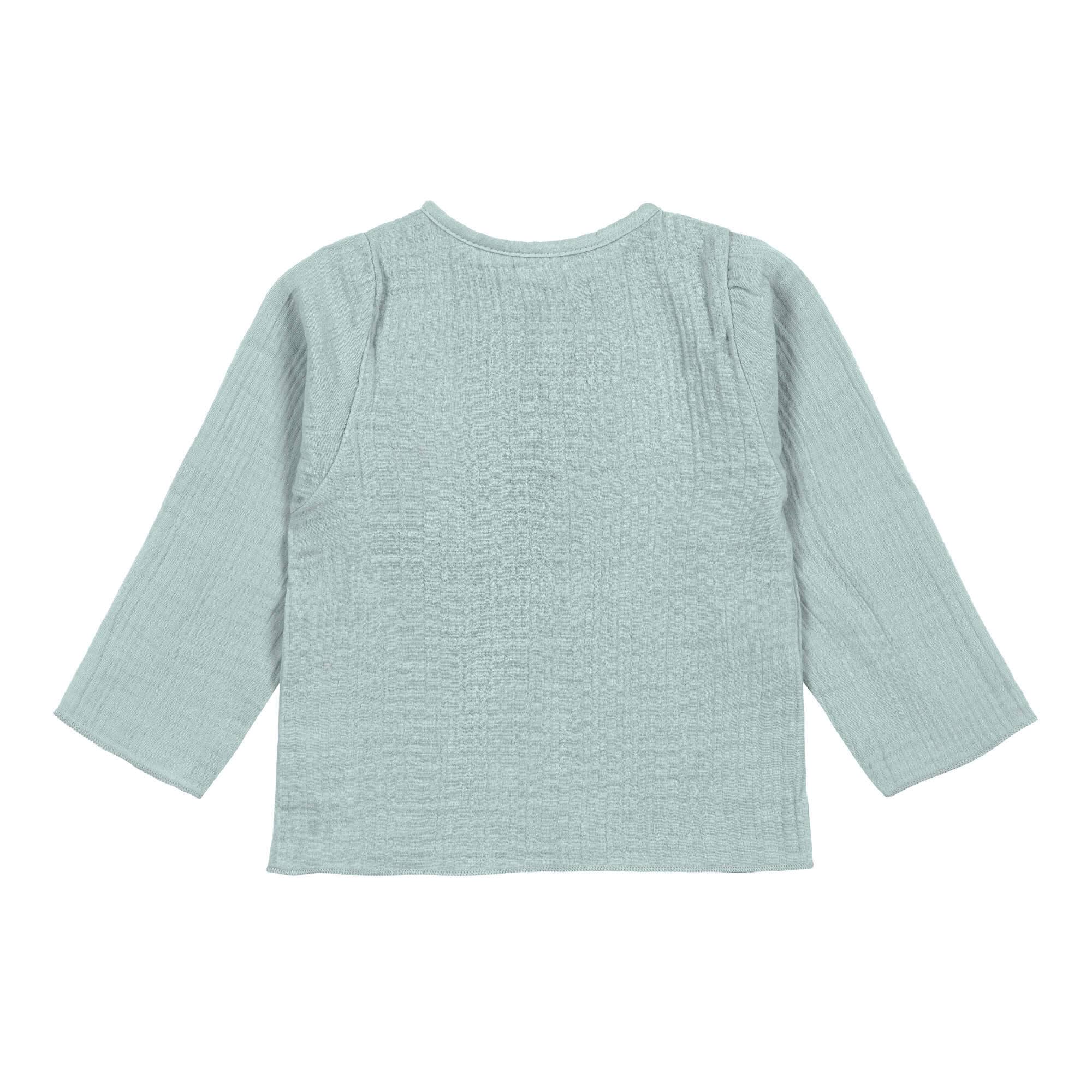 Musselin Langarmshirt - Bio Baumwolle, Silbergrau