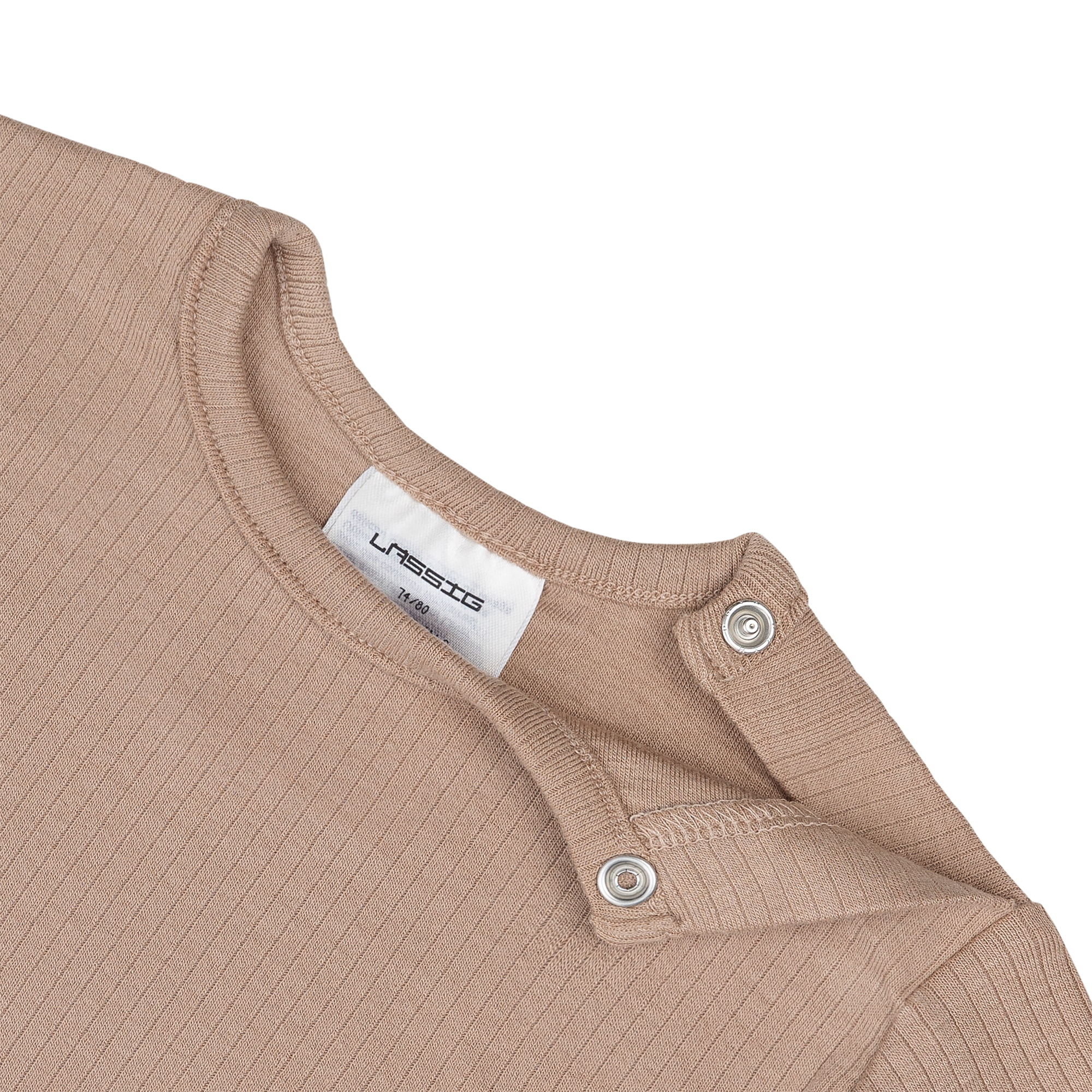 Baby Langarm Shirt - gerippt, Hellbraun