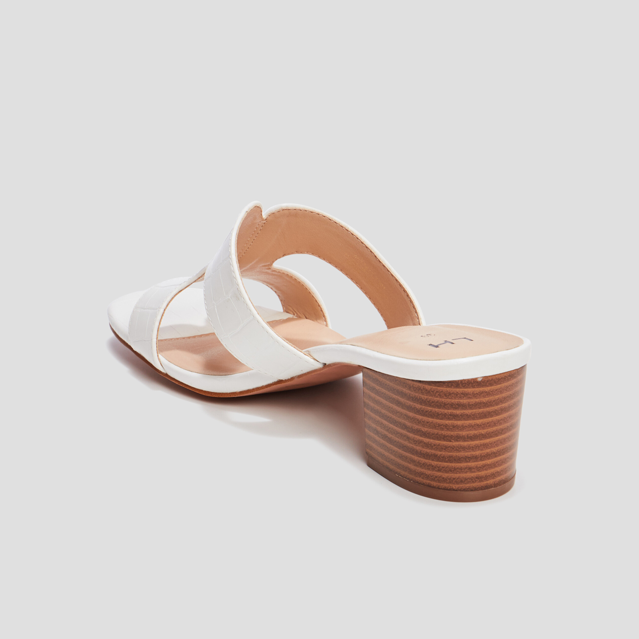 Mules à talons blanc femme | La Halle