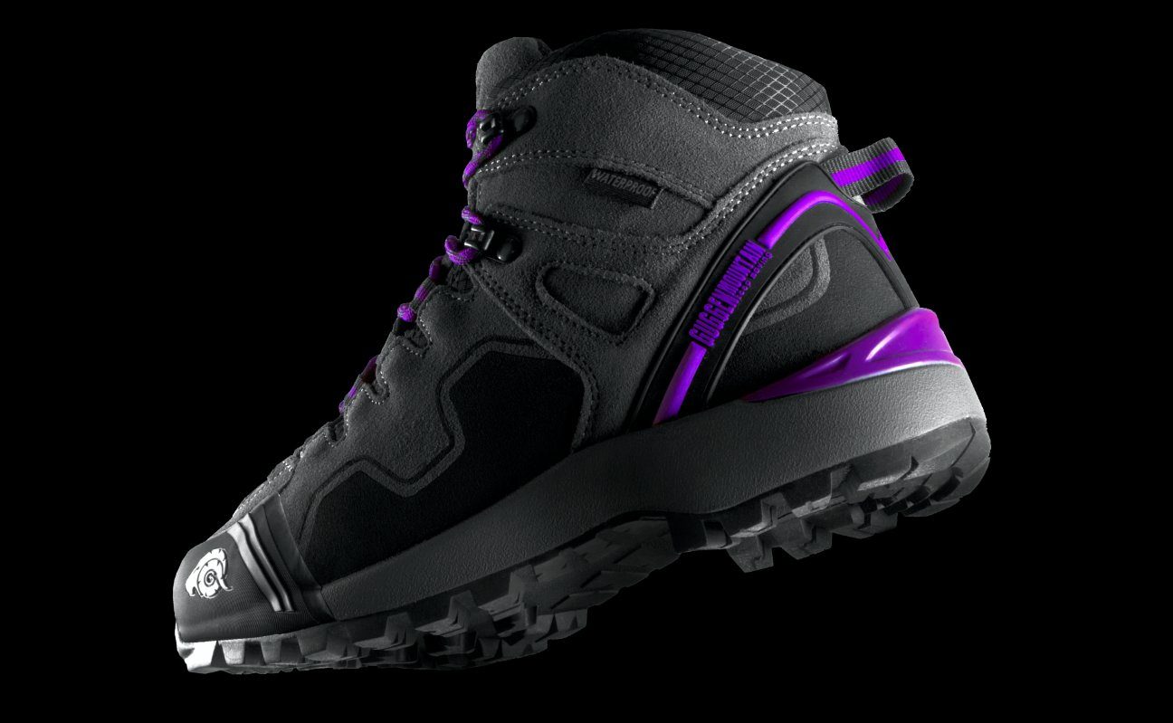 GUGGEN Mountain Damen Wanderstiefel Wanderschuh PM021 Damenwanderschuh Wanderschuh Wasserabweisend Verstärkte Schuhspitze Bergschuhe Leder