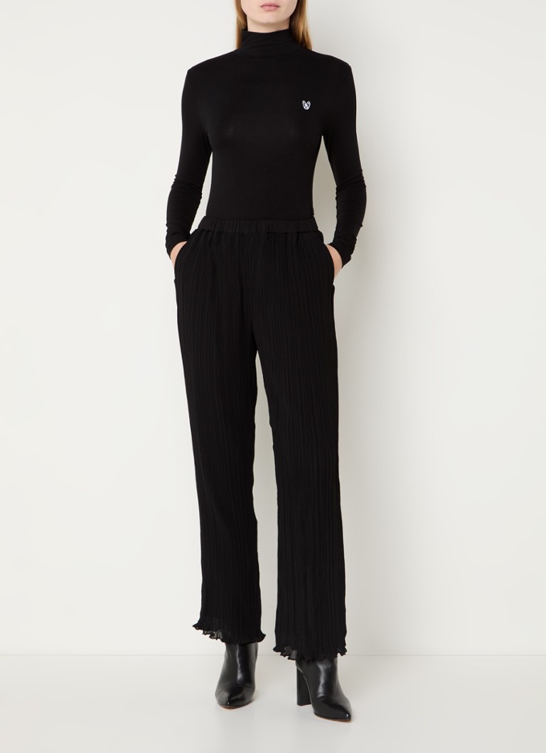 Pantaloni a pieghe a vita alta e gamba dritta di Claudie Pierlot Picha