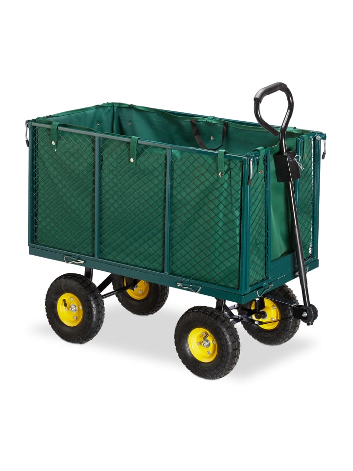 relaxdays Gartenwagen in Grün günstig kaufen onesize