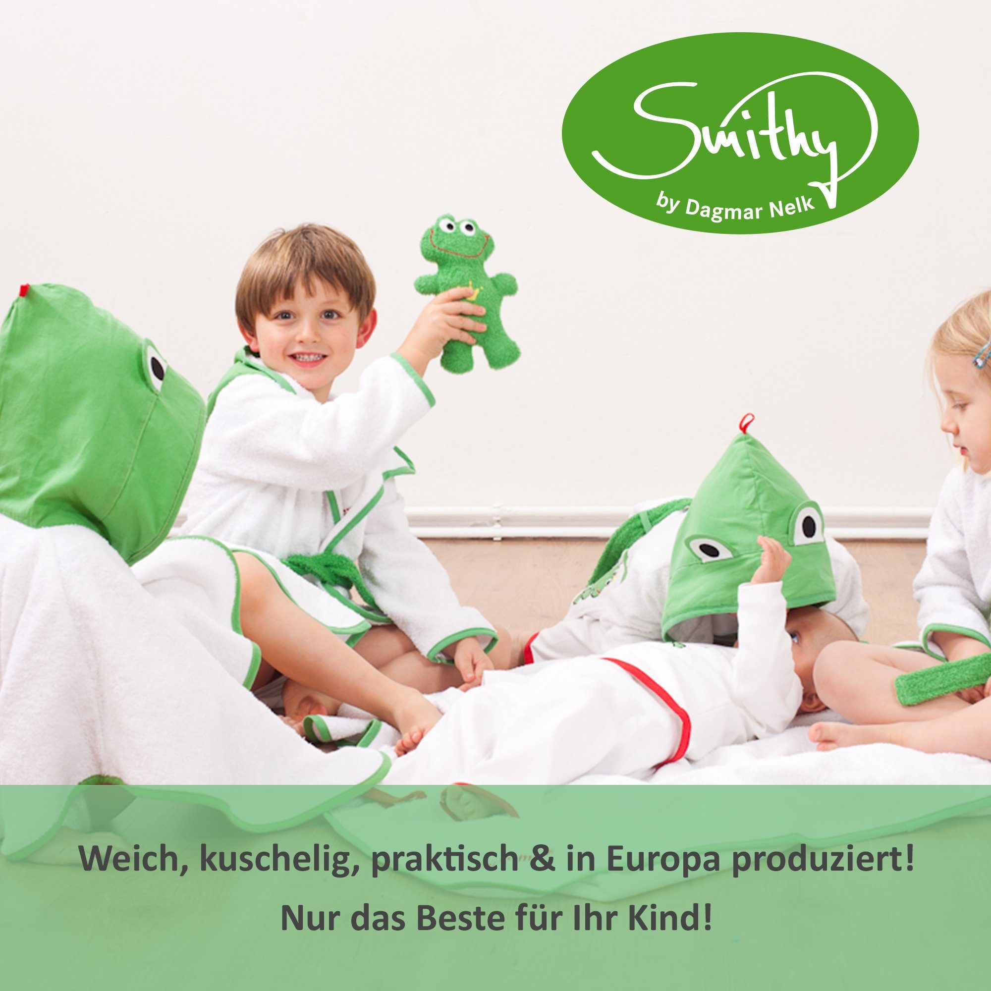 Smithy Waschlappen Waschhandschuh zum Spielen Frosch (1-tlg), Applikation