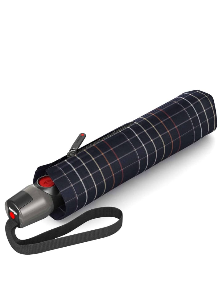 Knirps T.200 M Duomatic - Taschenschirm Regenschirm (sound moon) in check black günstig kaufen onesize