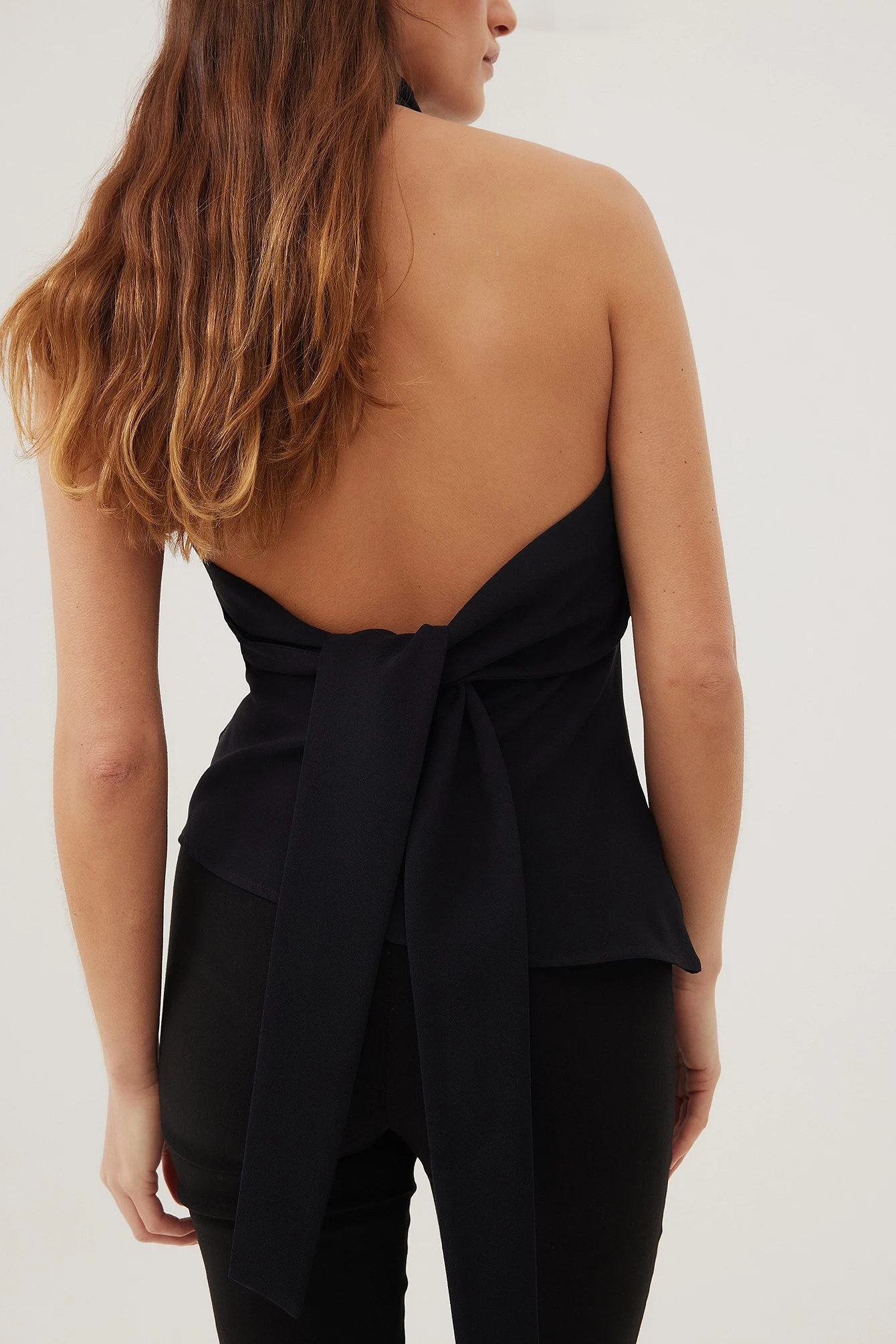 Cowl Neck Tie Back Top