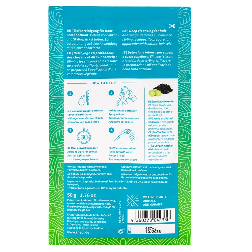 Khadi Ayurvedic Hair Mask Deep Charcoal Cleanse 50 ml