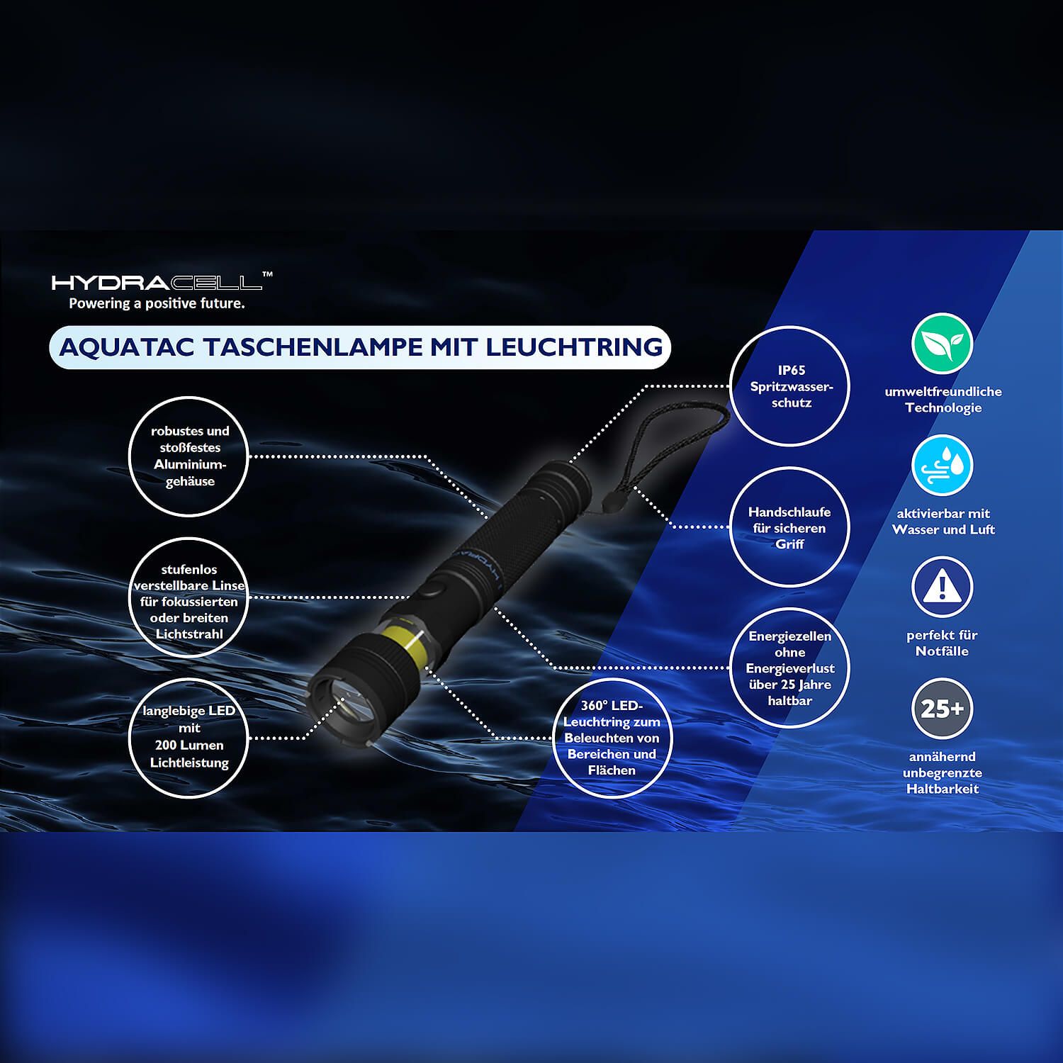 LED Taschenlampe AquaTac