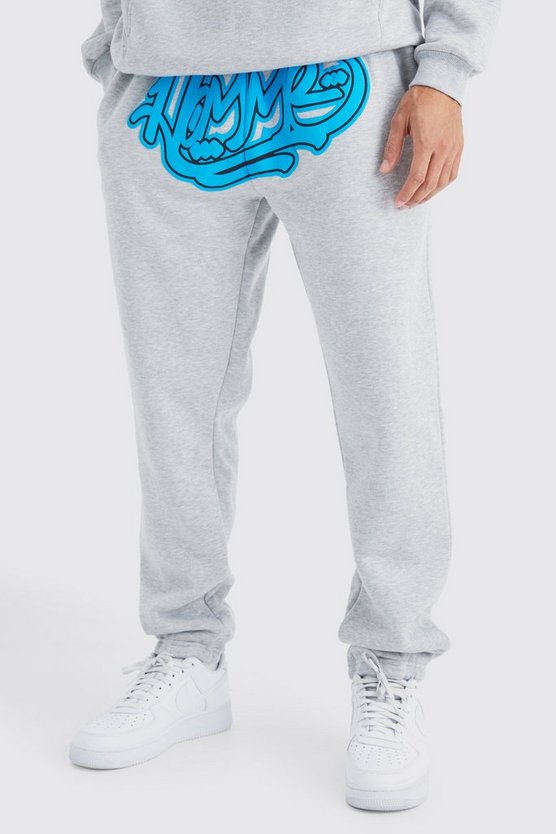 Oversize Jogginghose mit Homme Graffiti Print