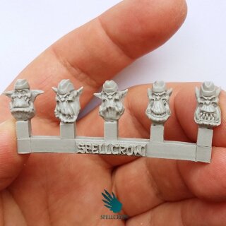 Orcs Heads in Side Caps