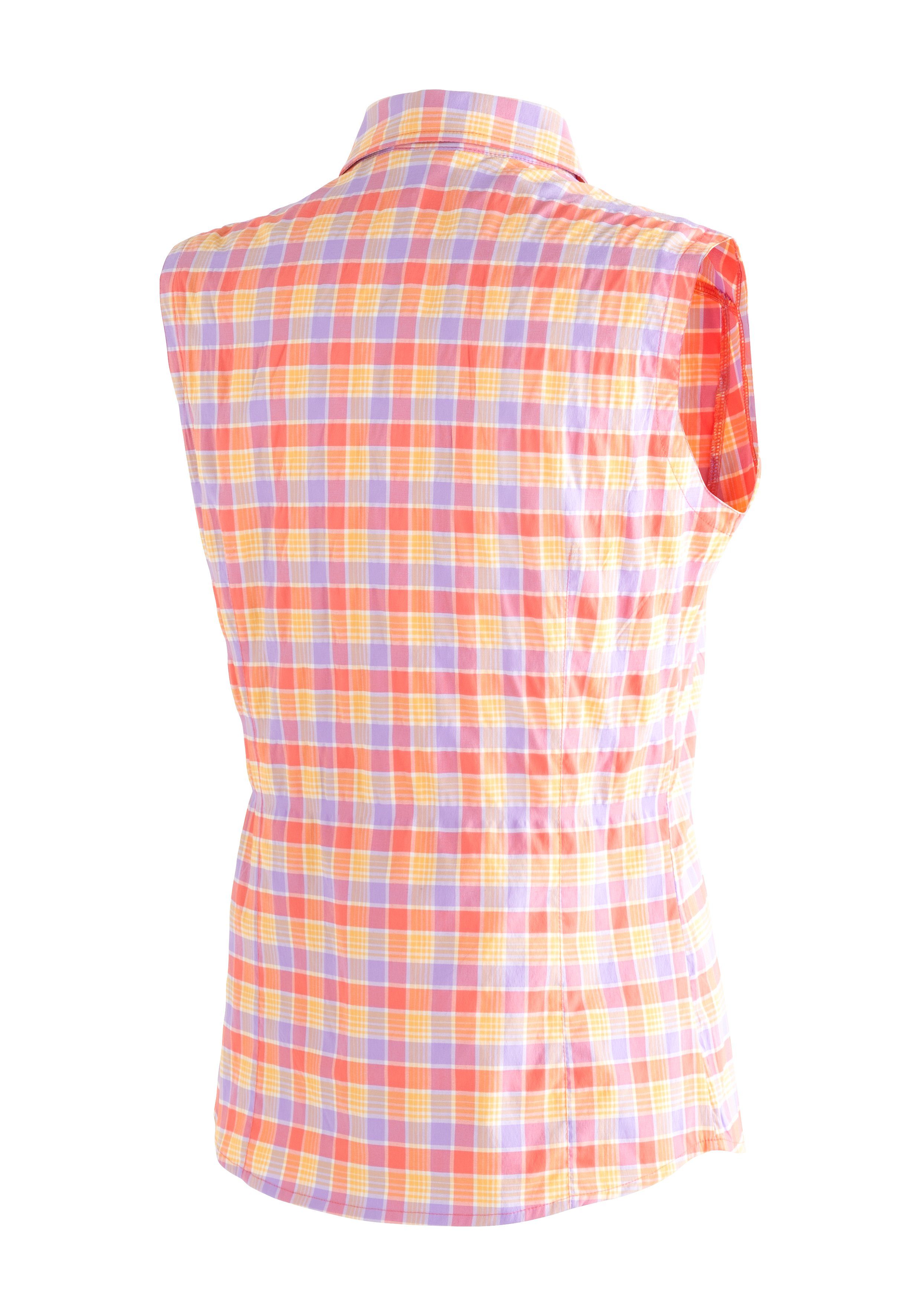 Maier Sports Funktionsbluse Sana sleeveless ärmellose Damen Bluse, atmungsaktive Karobluse