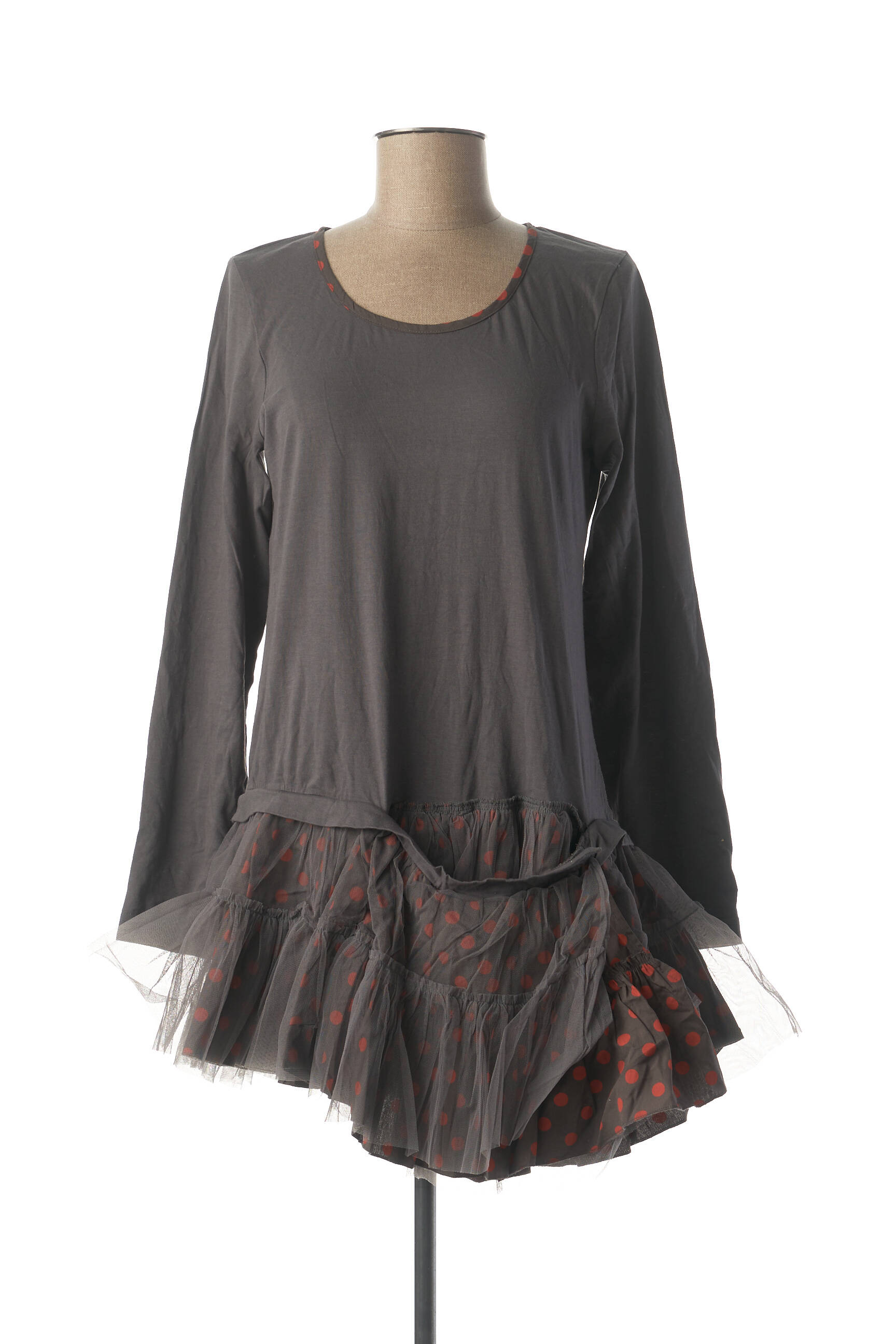 Rhum Raisin Tuniquemanchelongue Femme couleur gris