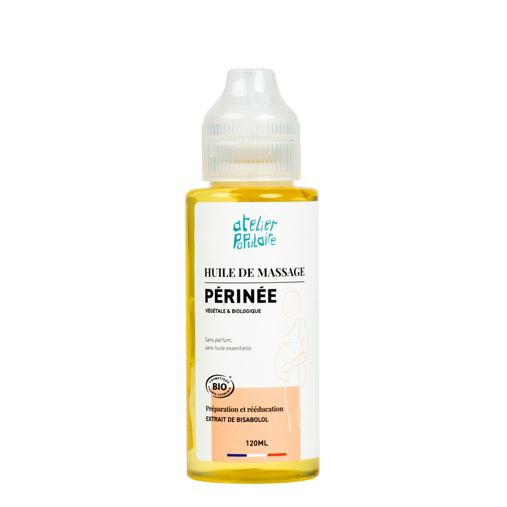 atelier populaire Huile de massage Périnée | 120mL Huile de massage