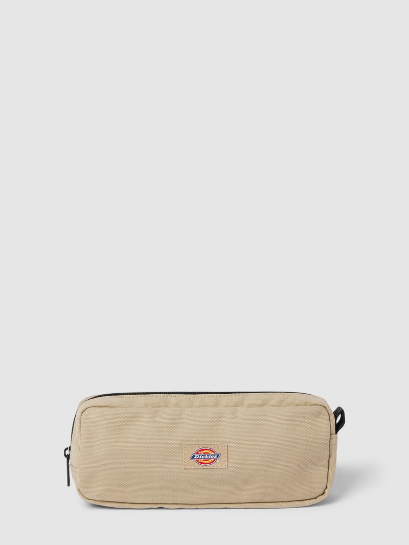 Kulturtasche mit Label-Patch Modell 'DUCK' in sand