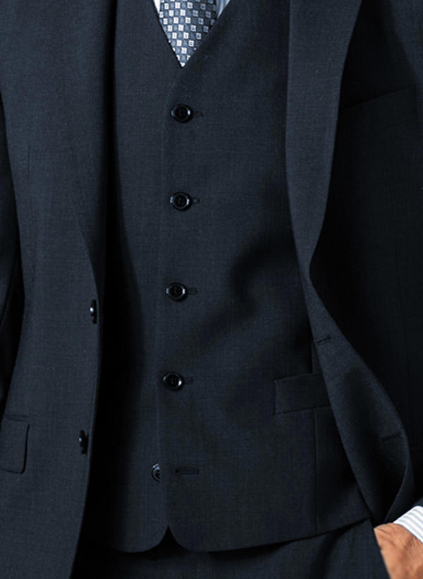 DIGEL, Anzug mit Weste, Modern Fit, Schurwolle, nachtblau