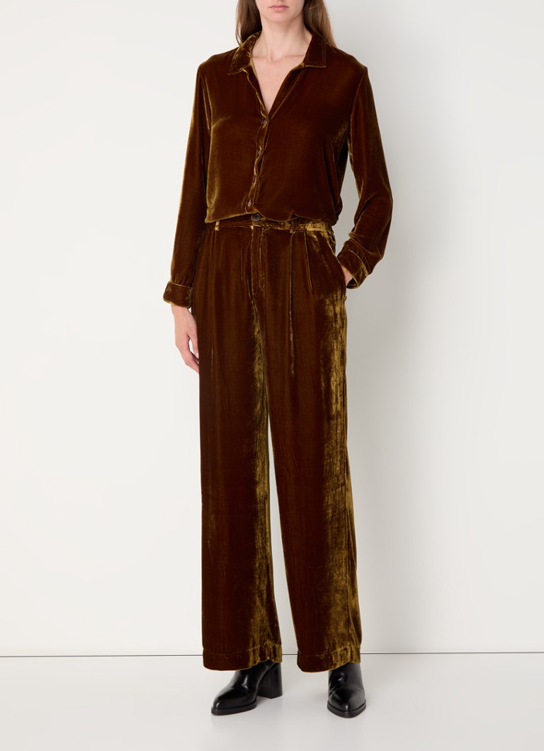Bella Dahl Blouse of velvet in silk blend