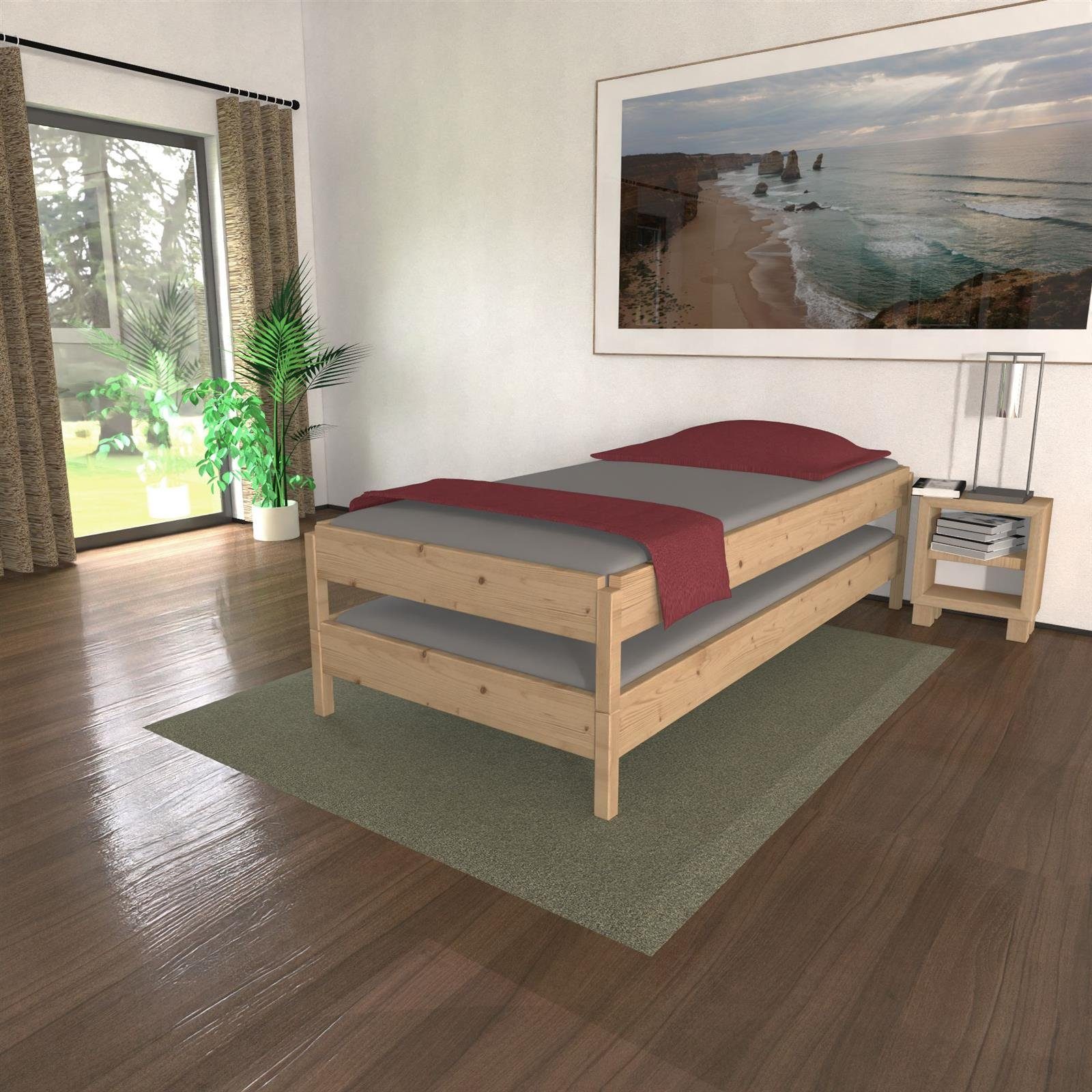 TUGA-Holztech Massivholzbett Stapelbett 