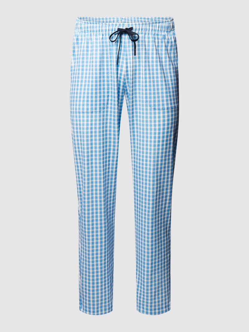 Pyjama-Hose mit Allover-Muster Modell 'REMIX SLEEP PJ' in türkis