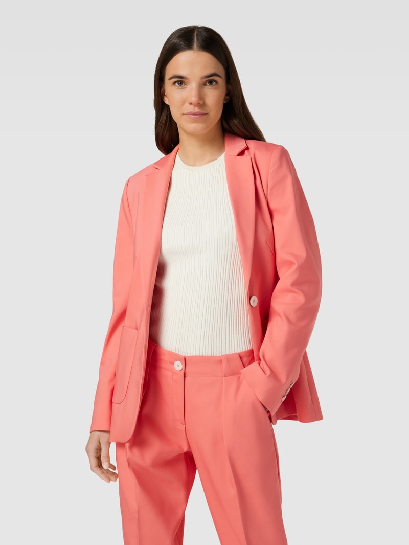 Blazer mit Reverskragen in koralle