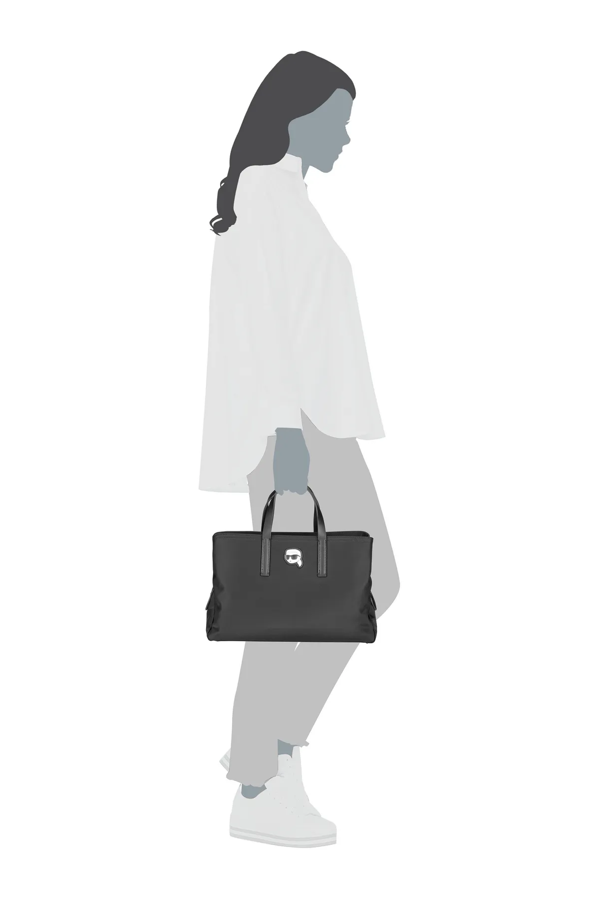Karl Lagerfeld  Handtasche K/Ikonik 2.0 Nylon Satchel