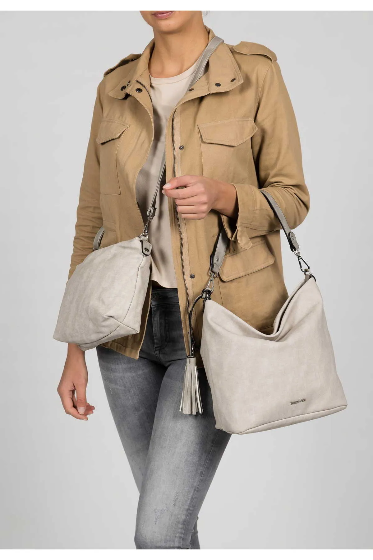 Emily & Noah  Handtasche - Grau - Unifarben