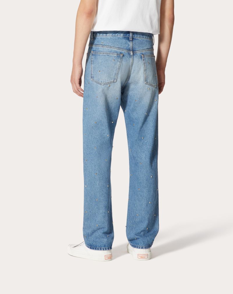 DENIMBUKS MED HELE ROCKSTUD-NIPPER