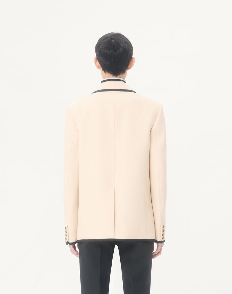 Jaqueta Valentino de gabardine de lã com abotoamento simples