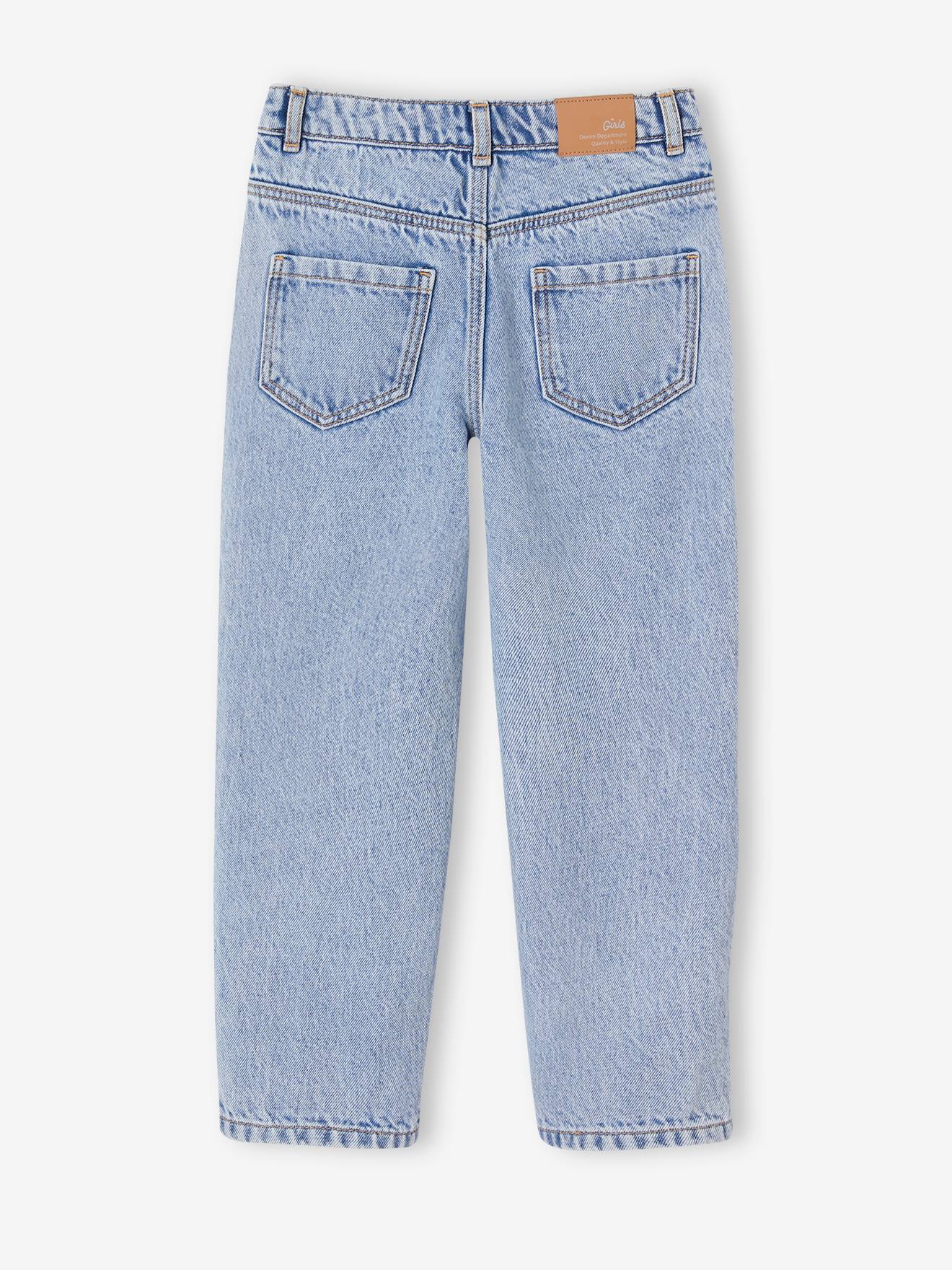 Vertbaudet Mädchen Boyfriend-Jeans - grauer denim
