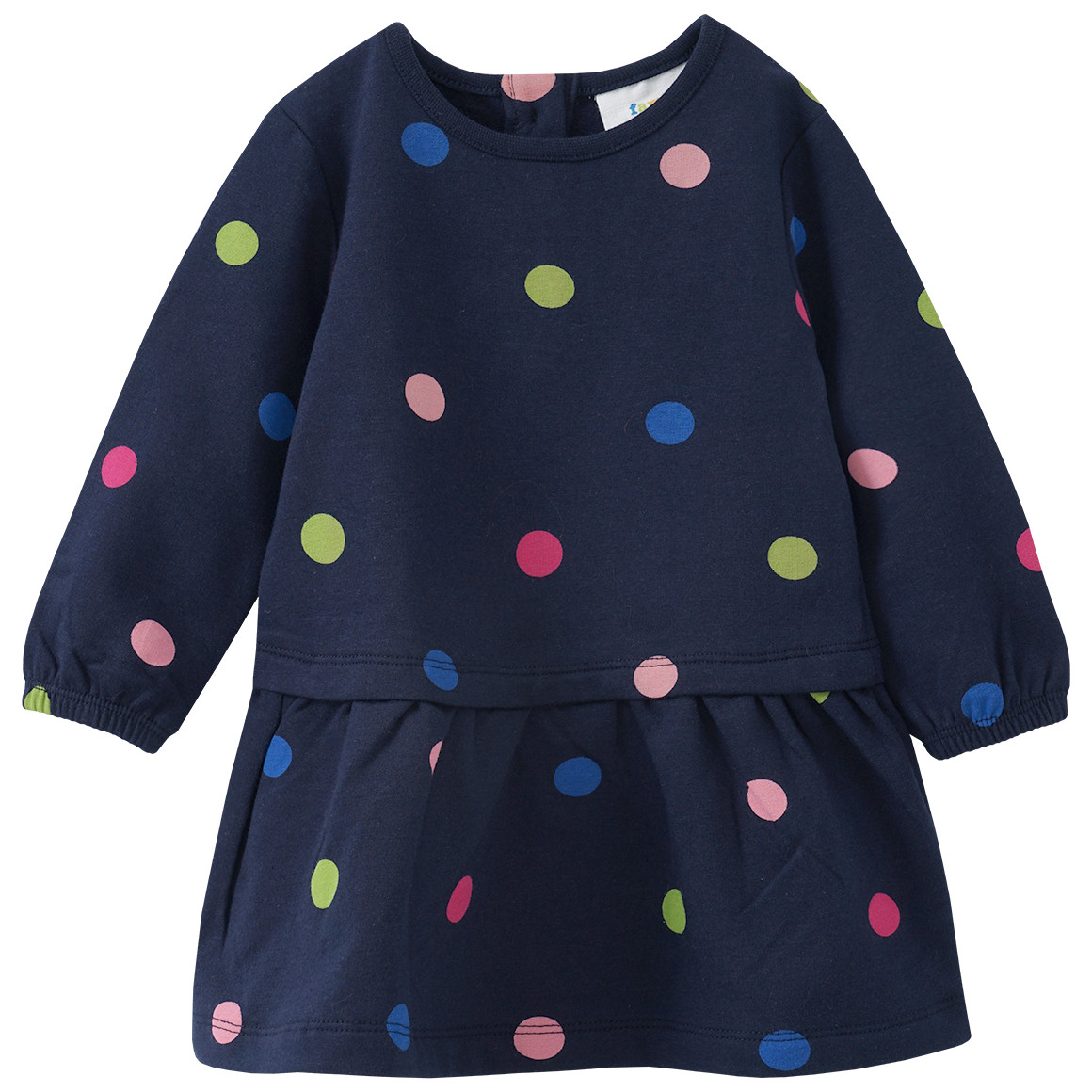 Baby Sweatkleid mit Punkten allover