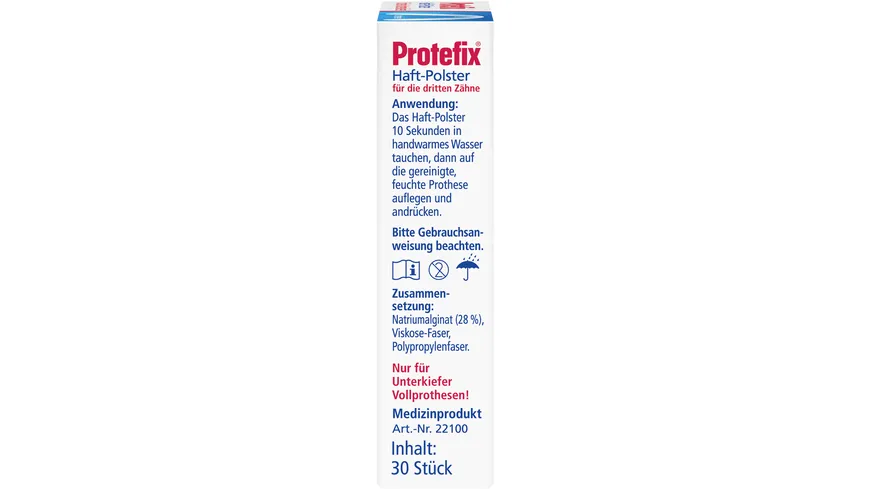 Protefix Haft-Polster für die dritten Zähne Unterkiefer