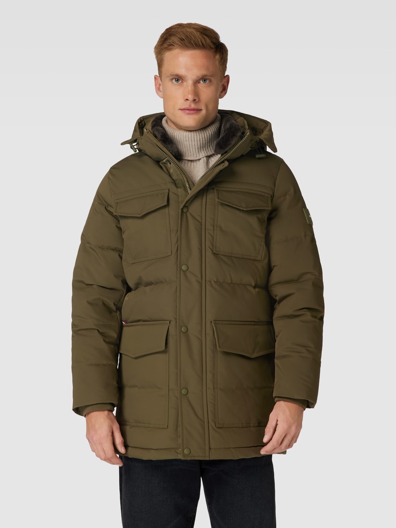 Parka mit Kapuze Modell 'ROCKIE UTILITY' in olivgrün