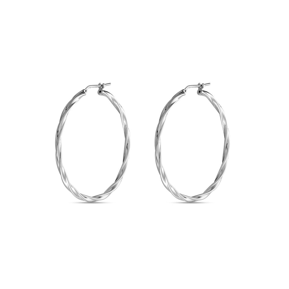 FAVS Créoles 925 Argent Boucles d'oreilles