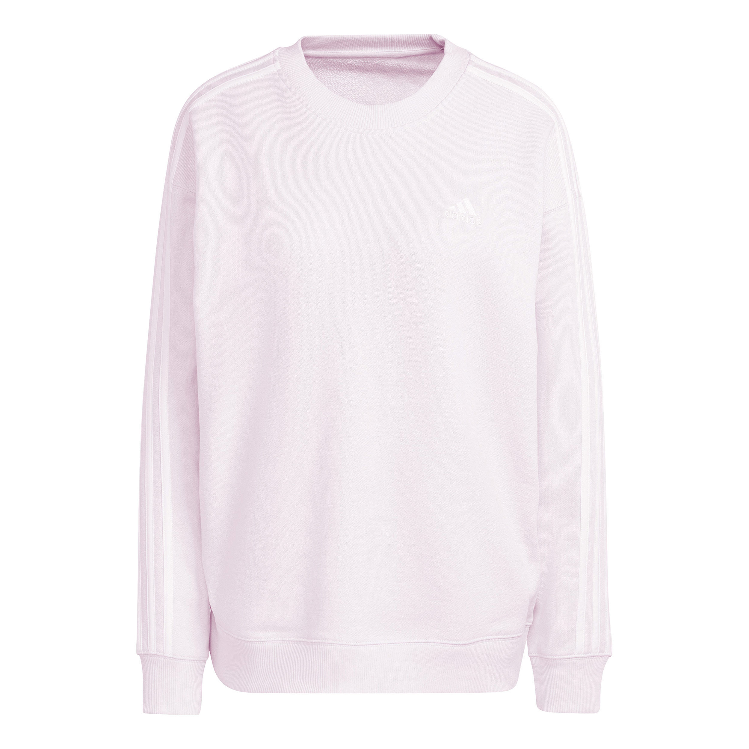 3 Stripes French Terry Sweatshirt Damen - Rosa, Weiß