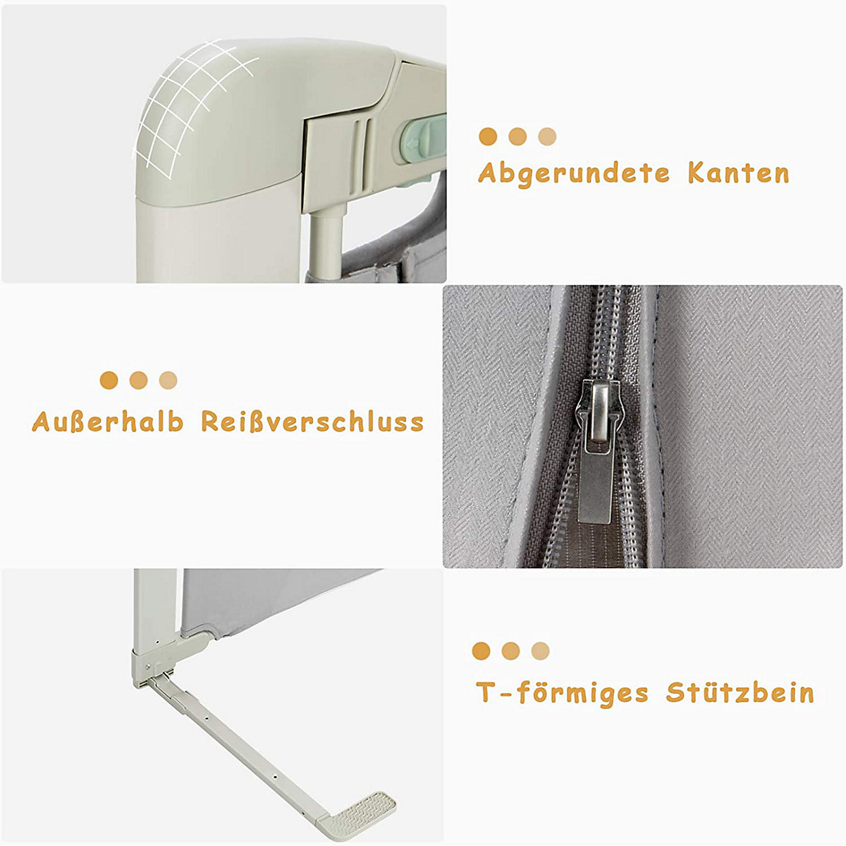 Bettschutzgitter Babybettgitter 180 cm