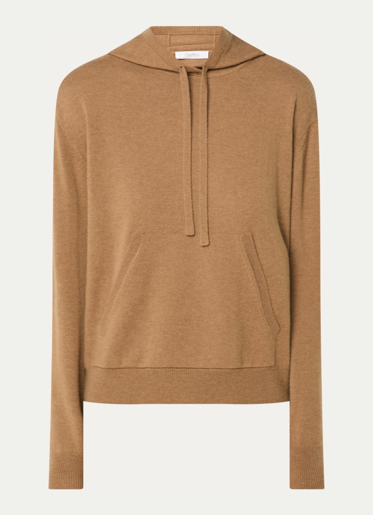 Sweat à capuche MaxMara Tenente en maille fine et mélange cachemire