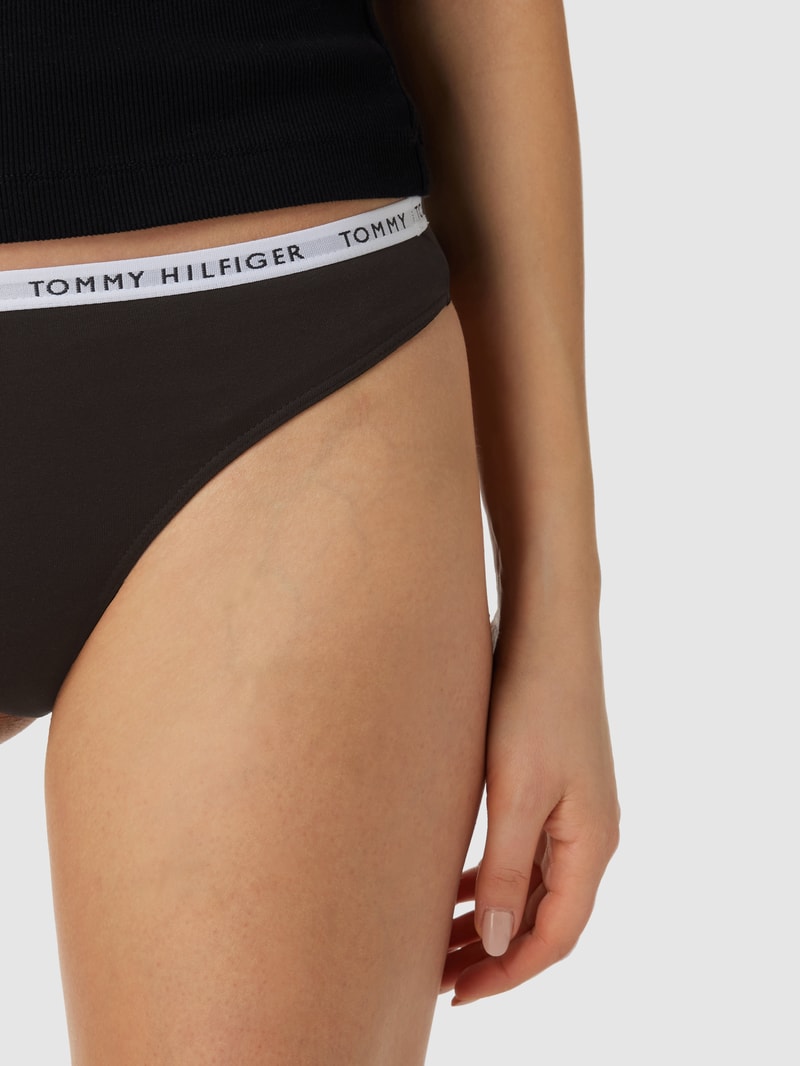 String mit Stretch-Anteil im 3er-Pack in schwarz