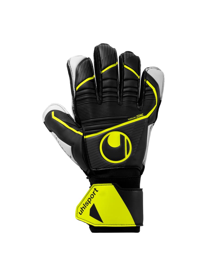 uhlsport  Torwarthandschuhe SOFT FLEX FRAME JR. in schwarz/fluo gelb günstig kaufen
