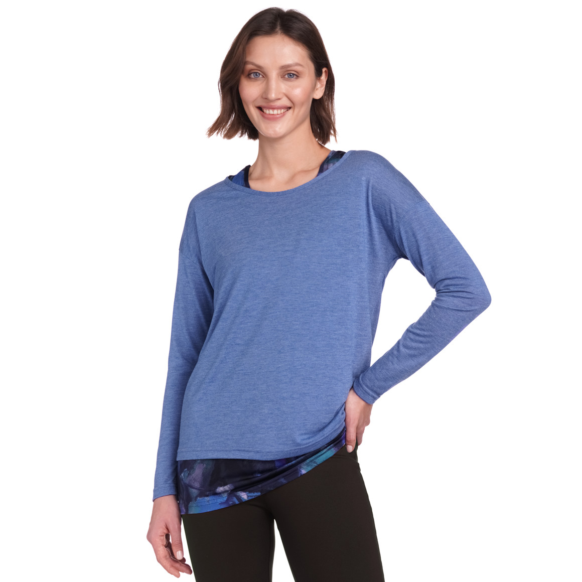 Damen Yoga-Langarmshirt und Top im Set