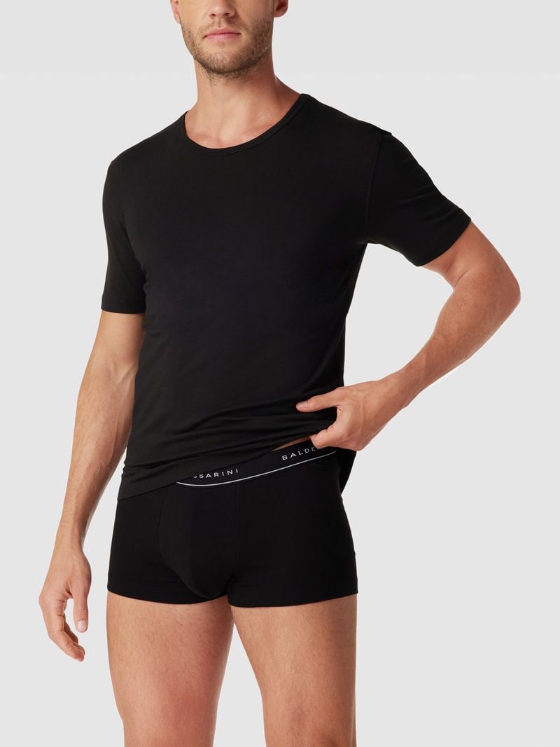 T-Shirt mit Rundhalsausschnitt in schwarz