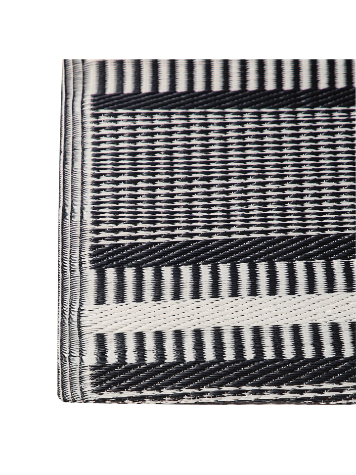Beliani Outdoorteppich MANSA in Schwarz/Beige - (W) 160 x (H) 0.5 x (L) 230 cm günstig kaufen onesize