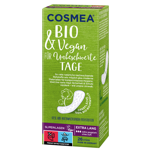 COSMEA Bio Slipeinlagen Extra lang  26 St