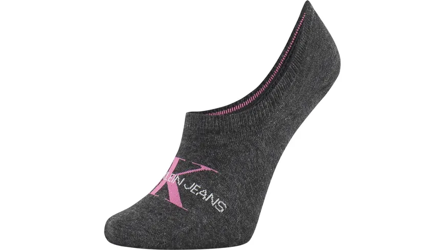 Calvin Klein Damen Sneaker Socken Jeans Logo charcoal