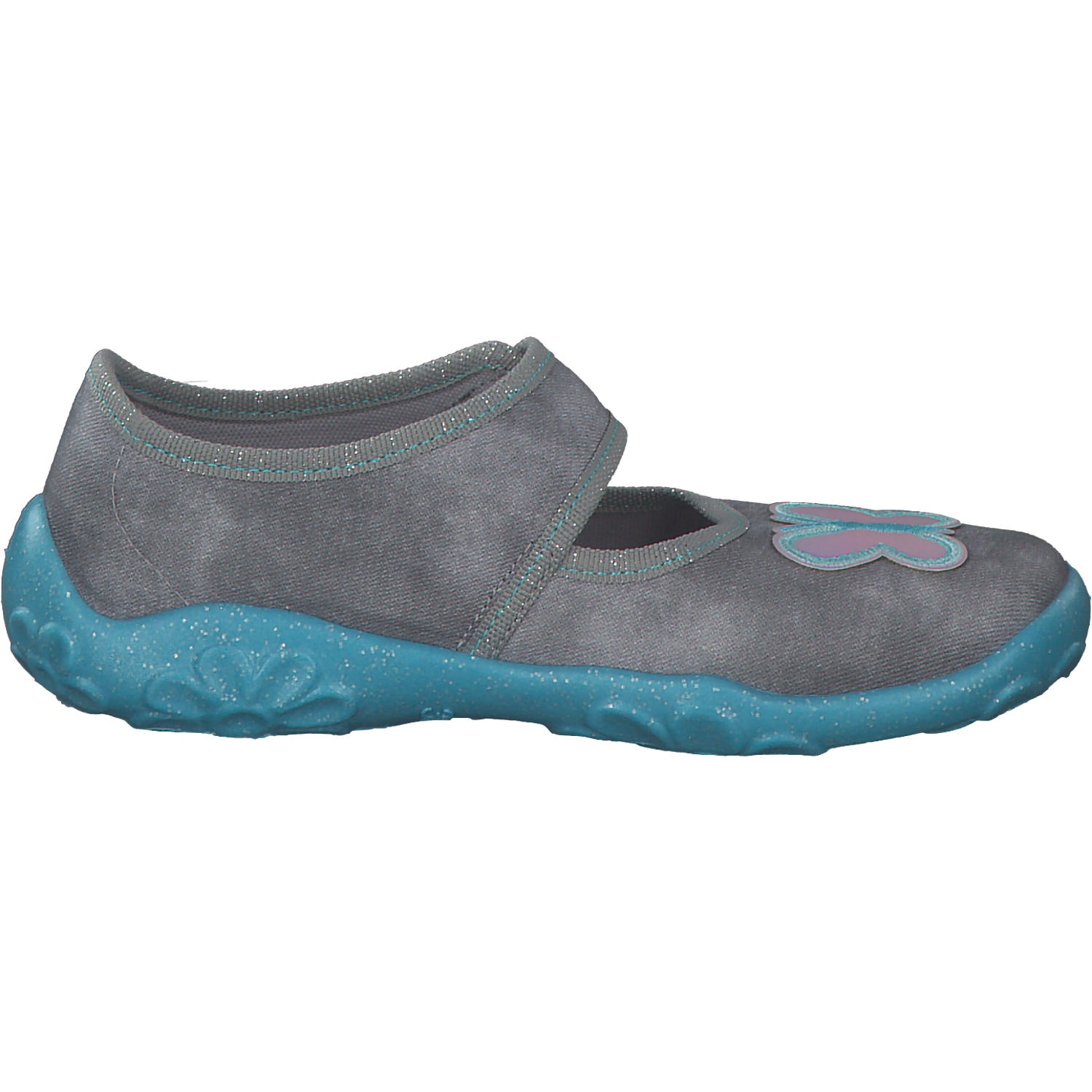Superfit BONNY 00280, Hausschuhe, Kinder, Grau/Hellblau