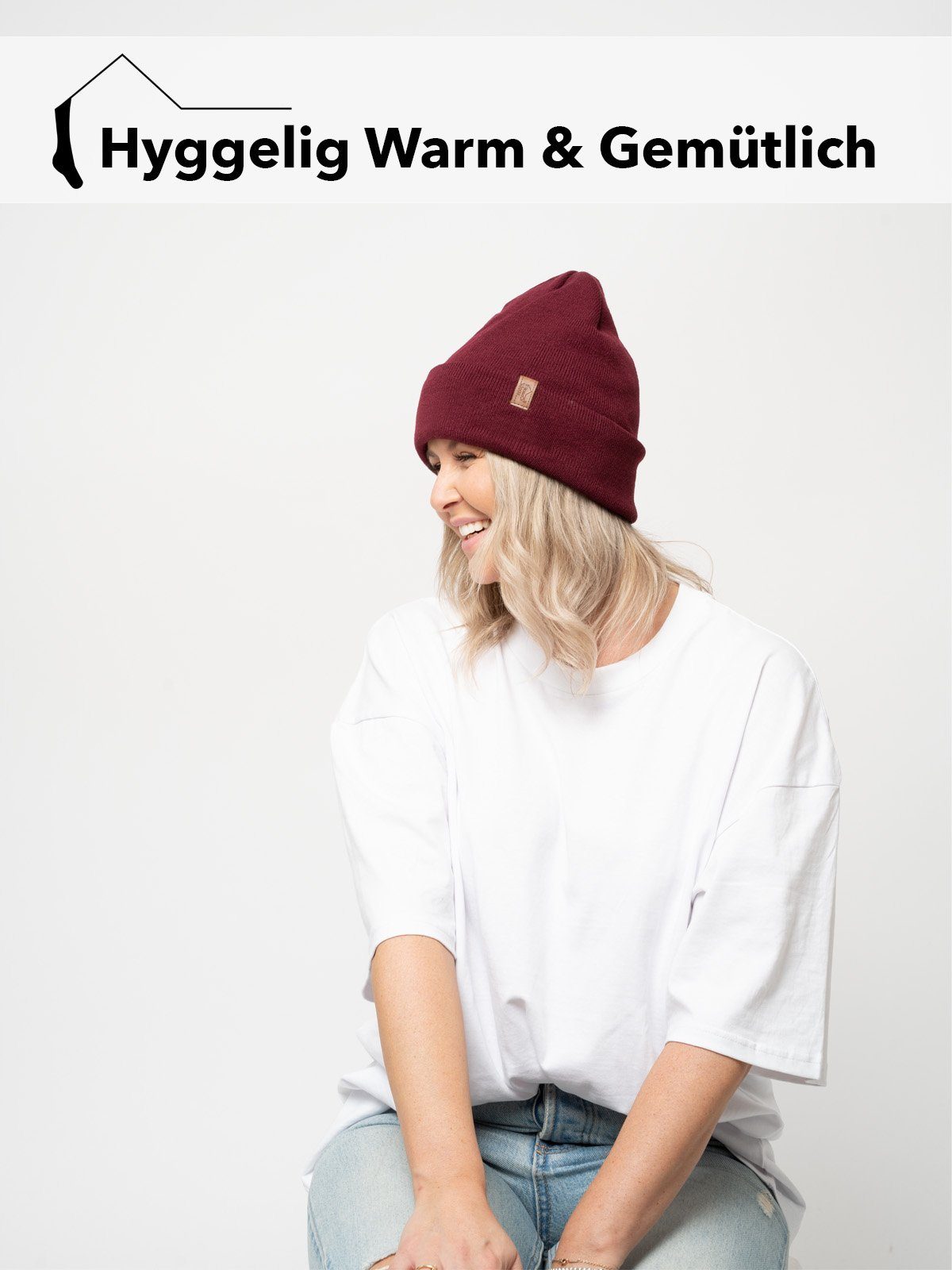 HomeOfSocks Beanie Beanie Mütze Damen Herren THINSULATE Wasserdichte Fleece Warm Winter mit Umschlag