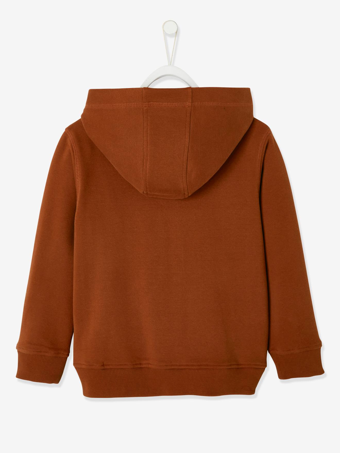 Sweat zippé à capuche Basics garçon motif graphique encre